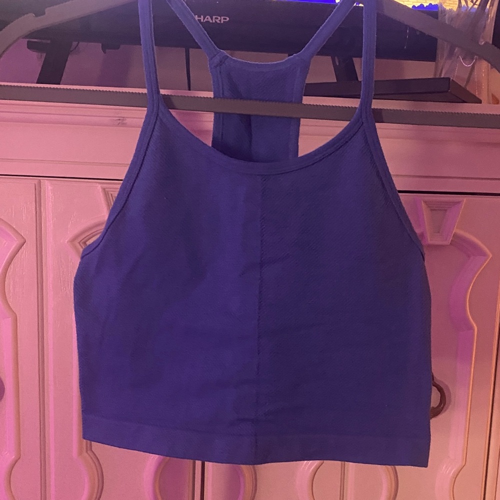 Blue Racerback Tank Top